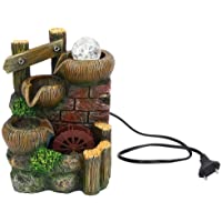 Los mejores  - Fuente de Agua de Mesa- Fuente de Escritorio de Resina Adorno de Agua Que Fluye- sensación Natural Descanso Escritorio…